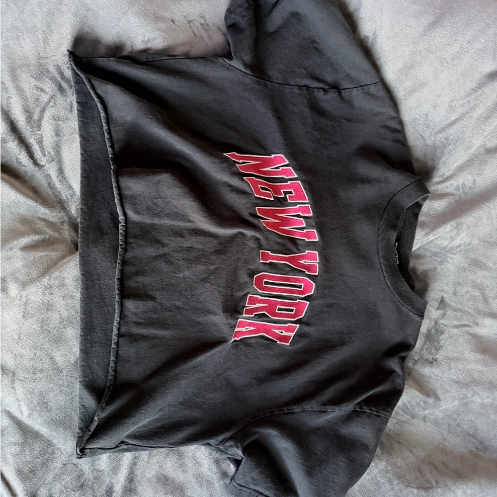 Brandy Melville Black Top with Red Print